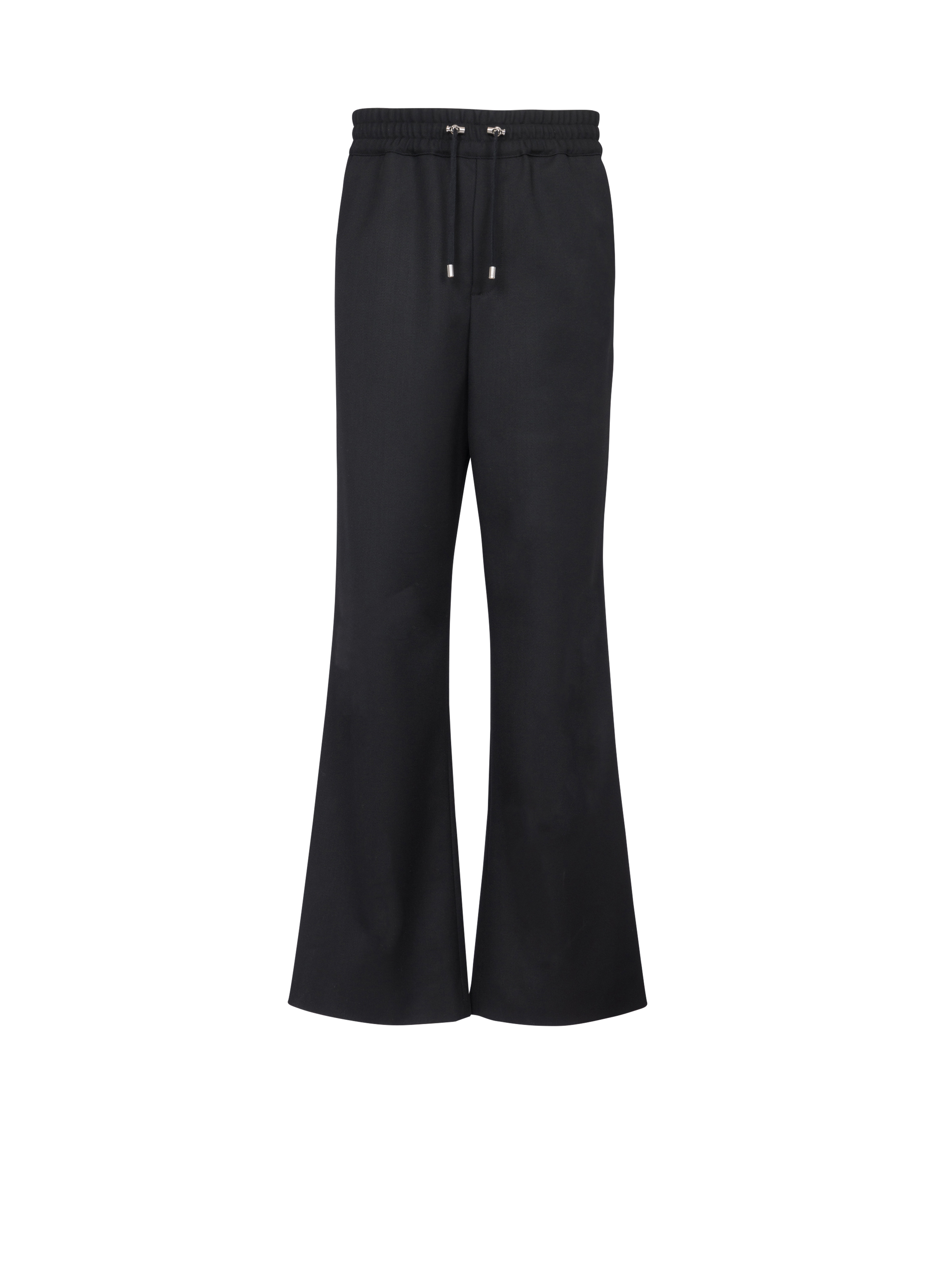 Wool pyjama pants, black