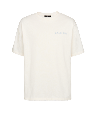 Cotton T-shirt with small Balmain Paris logo
