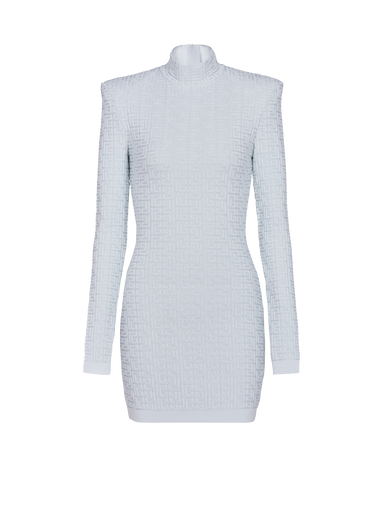 Short knit dress with Balmain monogram