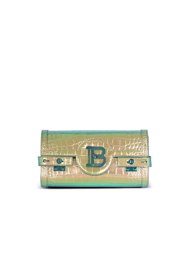 B-Buzz 23 clutch bag in crocodile-embossed leather