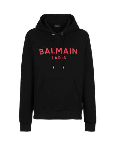 Cotton sweatshirt with Balmain Paris logo print