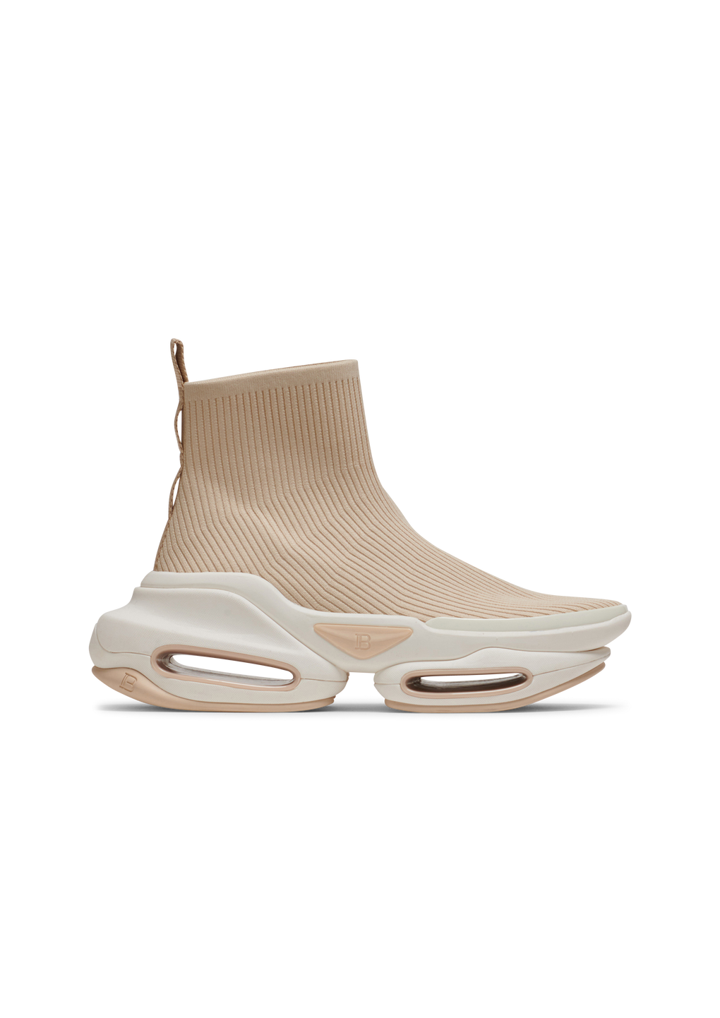 B-Bold knit high-top trainers, beige, hi-res